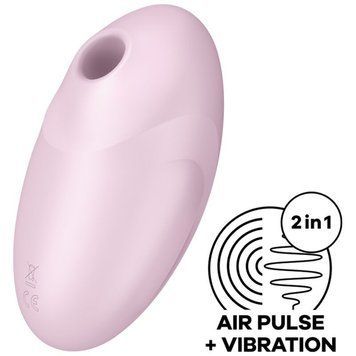 Вакуумний стимулятор з вібрацією Satisfyer Vulva Lover 3 Pink &mdash; вакуумний вібратор, фото товару | купити в магазині Ass In Bath