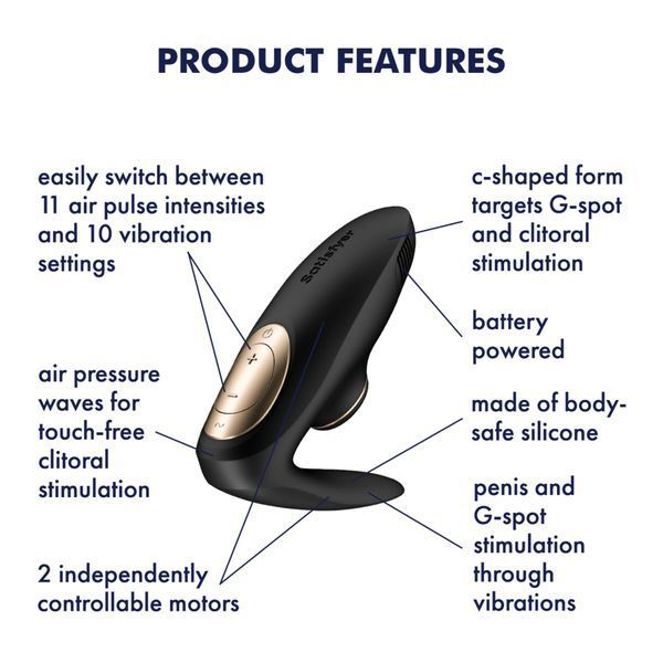 Вакуумний вібратор для пар Satisfyer Pro 4 Couples Battery Series, підходить для сексу у парі &mdash; вакуумний вібратор, фото товару | купити в магазині Ass In Bath