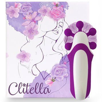 Стимулятор з імітацією оральних пестощів FeelzToys - Clitella Oral Clitoral Stimulator Purple &mdash; міні-вібратор, фото | купити онлайн у Ass In Bath