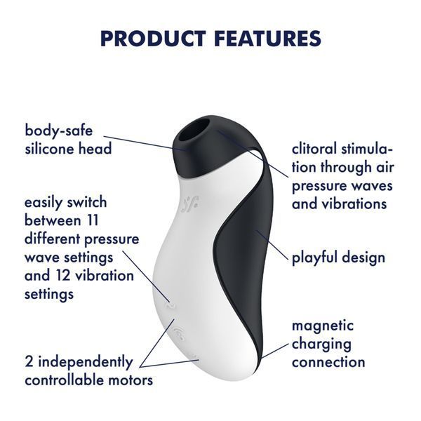Вакуумний стимулятор з вібрацією Satisfyer Orca &mdash; вакуумний вібратор, фото товару | купити в магазині Ass In Bath
