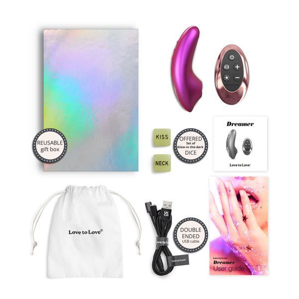 Вакуумний кліторальний стимулятор Love To Love DREAMER &ndash; IRIDESCENT BERRY, пестощі язичком, пульт &mdash; вакуумний вібратор, фото товару | купити в магазині Ass In Bath