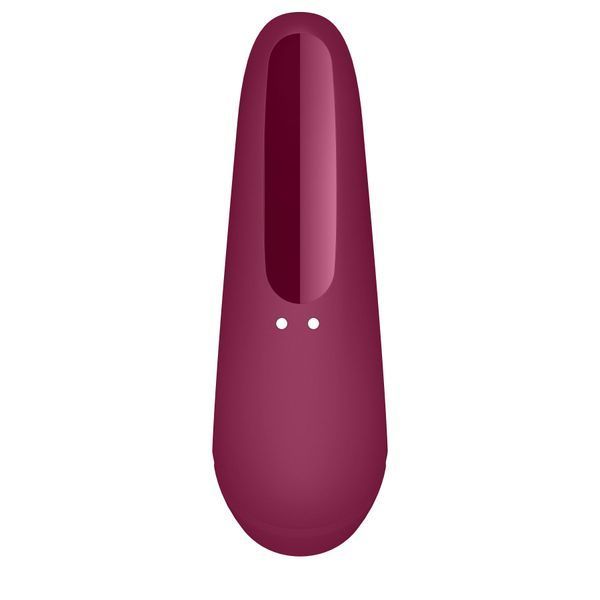Вакуумний кліторальний стимулятор Satisfyer Curvy 1+ Rose Red з керуванням через інтернет &mdash; вакуумний вібратор, фото товару | купити в магазині Ass In Bath