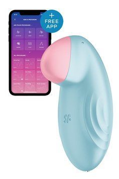 Смарт-вібратор для клітора Satisfyer Tropical Tip Light Blue &mdash; міні-вібратор, фото | купити онлайн у Ass In Bath