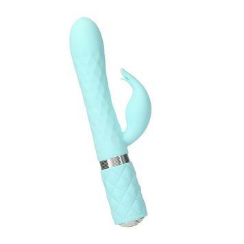 Розкішний кролик з ротацією та вібрацією Pillow Talk Lively Teal, кристал Сваровскі &mdash; Вібратори-кролики, фото | купити онлайн у Ass In Bath