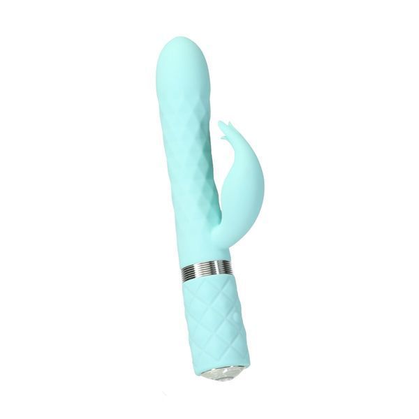 Розкішний кролик з ротацією та вібрацією Pillow Talk Lively Teal, кристал Сваровскі &mdash; Вібратори-кролики, фото | купити онлайн у Ass In Bath