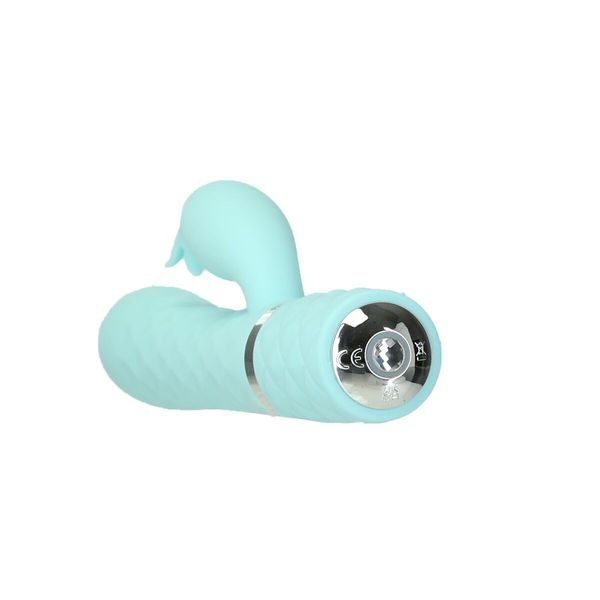 Розкішний кролик з ротацією та вібрацією Pillow Talk Lively Teal, кристал Сваровскі &mdash; Вібратори-кролики, фото | купити онлайн у Ass In Bath