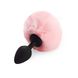 Силіконова анальна пробка М Art of Sex - Silicone Bunny Tails Butt plug Pink, діаметр 3,5 см 1