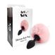 Силіконова анальна пробка М Art of Sex - Silicone Bunny Tails Butt plug Pink, діаметр 3,5 см 3