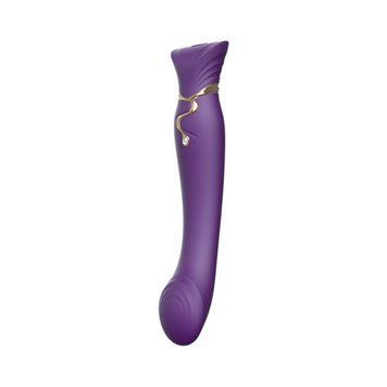 Смартвібратор Zalo &mdash; Queen Twilight Purple, пульсівна перлина, кристал Swarovski &mdash; класичний вібратор, фото | купити онлайн у Ass In Bath