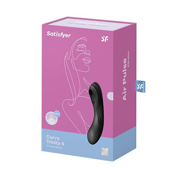 Вакуумний стимулятор з вібрацією Satisfyer Curvy Trinity 4 Black