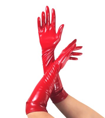 Глянсові вінілові рукавички Art of Sex - Lora