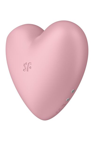 Вакуумний стимулятор-серце з вібрацією Satisfyer Cutie Heart Light Red