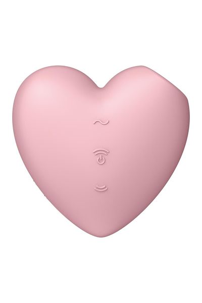 Вакуумний стимулятор-серце з вібрацією Satisfyer Cutie Heart Light Red