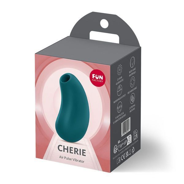 Вакуумний стимулятор з вібрацією Fun Factory Cherie Bottle Green, 11 + 12 режимів роботи, перезаряджуваний &mdash; вакуумний вібратор, фото товару | купити в магазині Ass In Bath