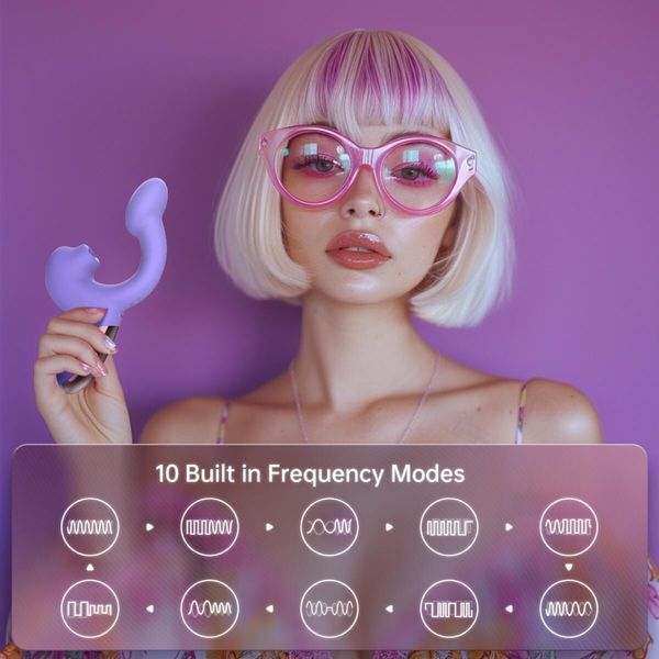 Смарт-вібратор Magic Motion Ponder Purple, подвійна стимуляція, віброяйце+язичок для клітора &mdash; Вібратори-кролики, фото | купити онлайн у Ass In Bath