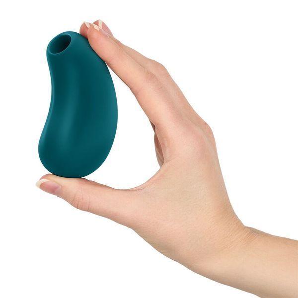 Вакуумний стимулятор з вібрацією Fun Factory Cherie Bottle Green, 11 + 12 режимів роботи, перезаряджуваний &mdash; вакуумний вібратор, фото товару | купити в магазині Ass In Bath