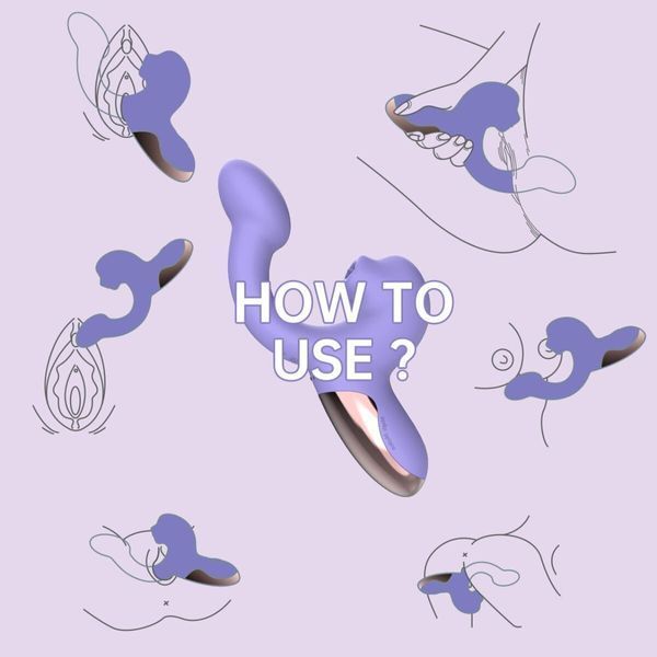 Смарт-вібратор Magic Motion Ponder Purple, подвійна стимуляція, віброяйце+язичок для клітора &mdash; Вібратори-кролики, фото | купити онлайн у Ass In Bath