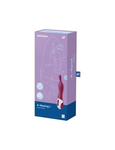 Вібратор для точки А Satisfyer A-Mazing 1 Berry &mdash; вібратор для точки G, фото | купити онлайн у Ass In Bath