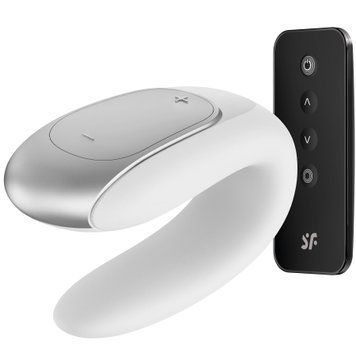 Смартвібратор для пар Satisfyer Double Fun (White) з пультом ДК &mdash; вібратор для пар, фото | купити онлайн у Ass In Bath