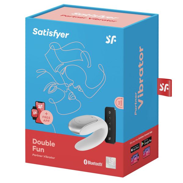 Смартвібратор для пар Satisfyer Double Fun (White) з пультом ДК