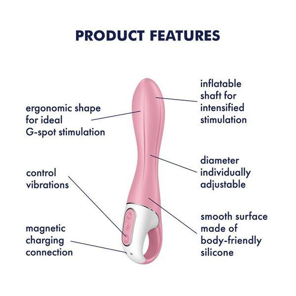Вібратор точки G надувний Satisfyer Air Pump Vibrator 2 &mdash; вібратор для точки G, фото | купити онлайн у Ass In Bath