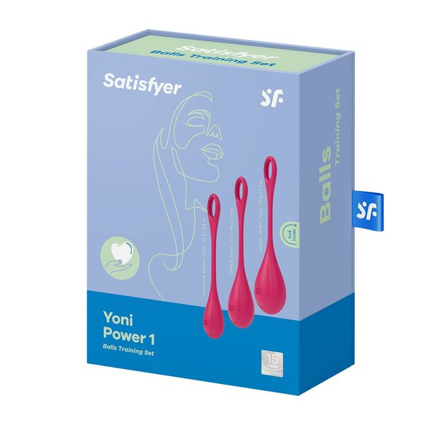 Набір йоні намистин Satisfyer Yoni Power 1, діаметр 2-2,5-3см, вага 22-46-74гр