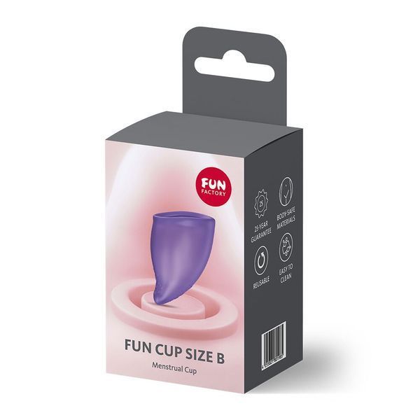 Менструальна чаша Fun Factory FUN CUP SIZE B Black Currant, багаторазова, діаметр 4,3 см, об&rsquo;єм 30 мл &mdash; менструальні чаши, фото | купити онлайн у Ass In Bath