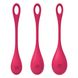 Набор йони бусин Satisfyer Yoni Power 1 Red, диаметр 2-2,5-3см, вес 22-46-74гр 4