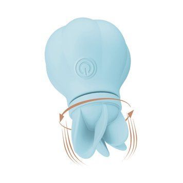 Вібратор Adrien Lastic Caress Blue з насадками для стимуляції ерогенних зон, які обертаються. &mdash; міні-вібратор, фото | купити онлайн у Ass In Bath