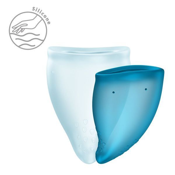 Набір менструальних чаш Fun Factory FUN CUP EXPLORE KIT, 2 шт, Multicolored Turquoise, об&rsquo;єми 20 та 30 мл &mdash; менструальні чаши, фото | купити онлайн у Ass In Bath