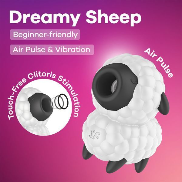 Вакуумний кліторальний стимулятор Satisfyer Dreamy Sheep &mdash; вакуумний вібратор, фото товару | купити в магазині Ass In Bath