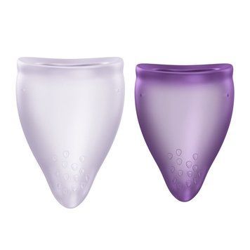 Набір менструальних чаш Fun Factory FUN CUP EXPLORE KIT, 2 шт, Multicolored Violet, об&rsquo;єми 20 та 30 мл &mdash; менструальні чаши, фото | купити онлайн у Ass In Bath