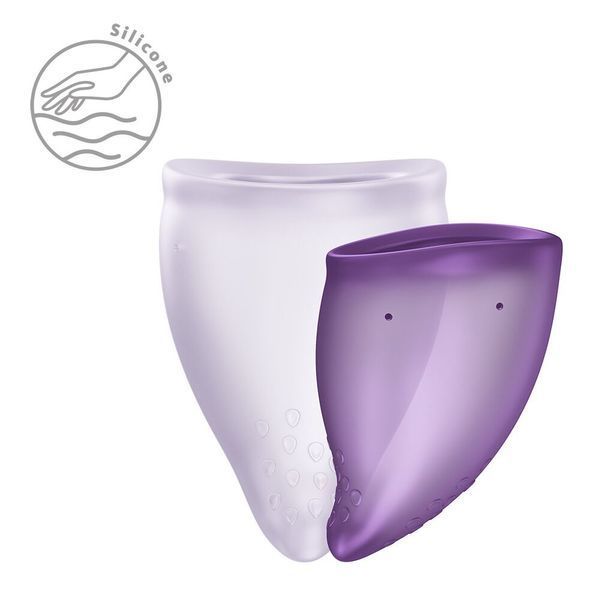 Набір менструальних чаш Fun Factory FUN CUP EXPLORE KIT, 2 шт, Multicolored Violet, об&rsquo;єми 20 та 30 мл &mdash; менструальні чаши, фото | купити онлайн у Ass In Bath
