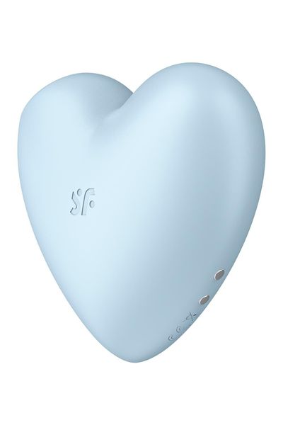 Вакуумний стимулятор-серце з вібрацією Satisfyer Cutie Heart Blue