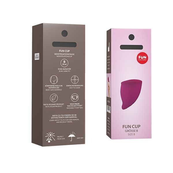 Менструальна чаша Fun Factory FUN CUP SIZE B, бордова, багаторазова, діаметр 4,3 см, об&rsquo;єм 30 мл &mdash; менструальні чаши, фото | купити онлайн у Ass In Bath