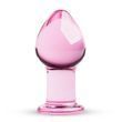 Рожева анальна пробка зі скла Gildo Pink Glass Buttplug No. 27