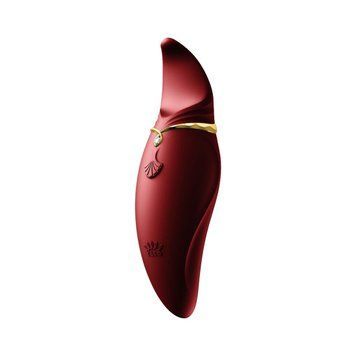 Вібратор 2в1 з язичком Zalo &mdash; Hero Wine Red, кристал Swarovski &mdash; міні-вібратор, фото | купити онлайн у Ass In Bath