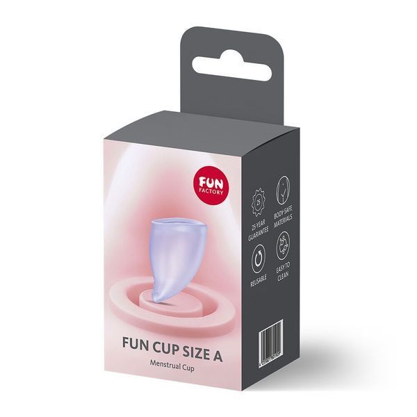 Менструальна чаша Fun Factory FUN CUP SIZE A Purple, багаторазова, діаметр 4 см, об&rsquo;єм 20 мл &mdash; менструальні чаши, фото | купити онлайн у Ass In Bath