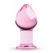 Рожева анальна пробка зі скла Gildo Pink Glass Buttplug 1