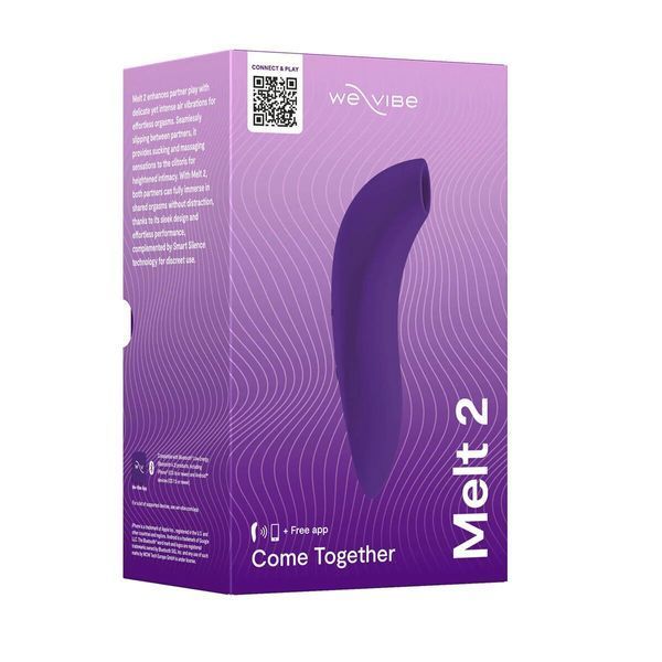 Вакуумний смарт-стимулятор для пар We-Vibe Melt 2 Purple &mdash; вакуумний вібратор, фото товару | купити в магазині Ass In Bath