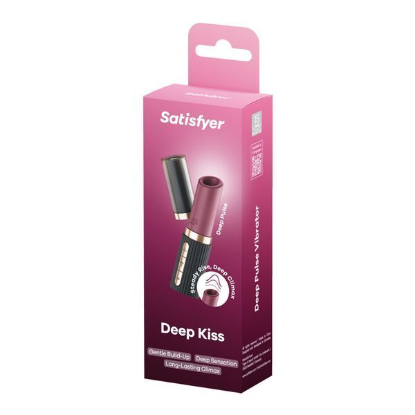 Вакуумний стимулятор Satisfyer Deep Kiss, магнітна технологія 3D Air Pulse, 30 режимів, кришечка &mdash; вакуумний вібратор, фото товару | купити в магазині Ass In Bath