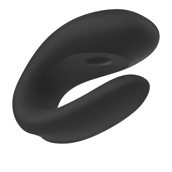 Смарт-вібратор для пар Satisfyer Double Joy Black із широким кліторальним стимулятором &mdash; вібратор для пар, фото | купити онлайн у Ass In Bath