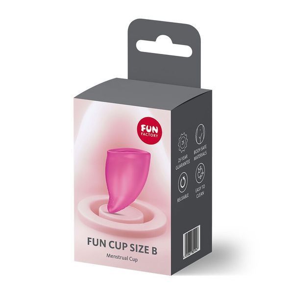 Менструальна чаша Fun Factory FUN CUP SIZE B Magenta, багаторазова, діаметр 4,3 см, об&rsquo;єм 30 мл &mdash; менструальні чаши, фото | купити онлайн у Ass In Bath