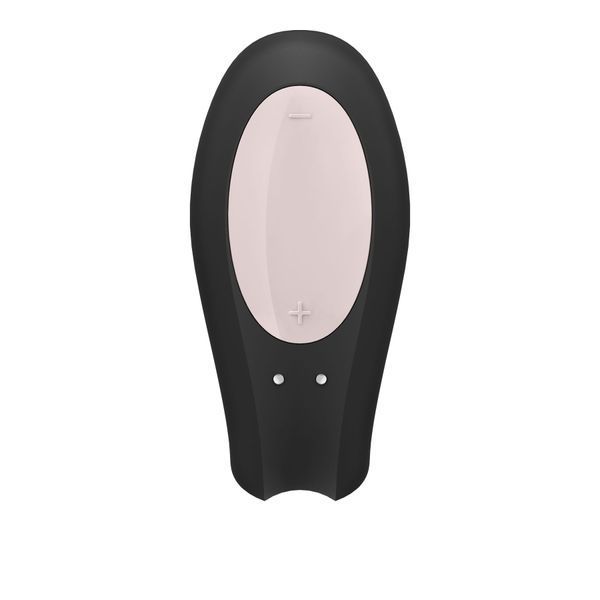 Смарт-вібратор для пар Satisfyer Double Joy Black із широким кліторальним стимулятором &mdash; вібратор для пар, фото | купити онлайн у Ass In Bath