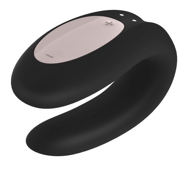 Смарт-вібратор для пар Satisfyer Double Joy Black із широким кліторальним стимулятором &mdash; вібратор для пар, фото | купити онлайн у Ass In Bath