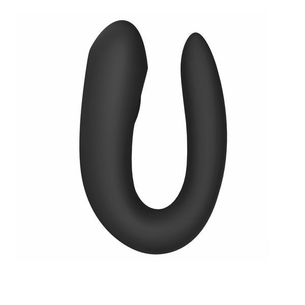 Смарт-вібратор для пар Satisfyer Double Joy Black із широким кліторальним стимулятором &mdash; вібратор для пар, фото | купити онлайн у Ass In Bath