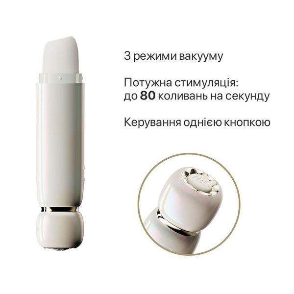 Вакуумний кліторальний стимулятор Zalo Lia Floral White, 3 насадки, 3 режими, різна інтенсивність &mdash; вакуумний вібратор, фото товару | купити в магазині Ass In Bath
