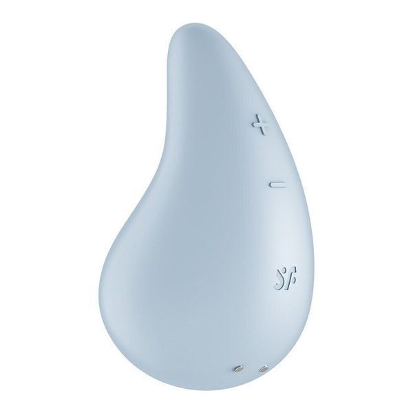 Вібратор для зовнішньої стимуляції Satisfyer Dew Drop Blue, 2 мотори, 12 режимів, м&rsquo;який корпус &mdash; міні-вібратор, фото | купити онлайн у Ass In Bath
