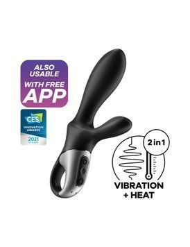 Універсальний смарт-вібратор з підігрівом Satisfyer Heat Climax + &mdash; класичний вібратор, фото | купити онлайн у Ass In Bath