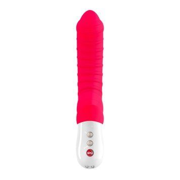 Вібратор для точки G Fun Factory TIGER india red, ребристий, підходить для анальної стимуляції &mdash; класичний вібратор, фото | купити онлайн у Ass In Bath